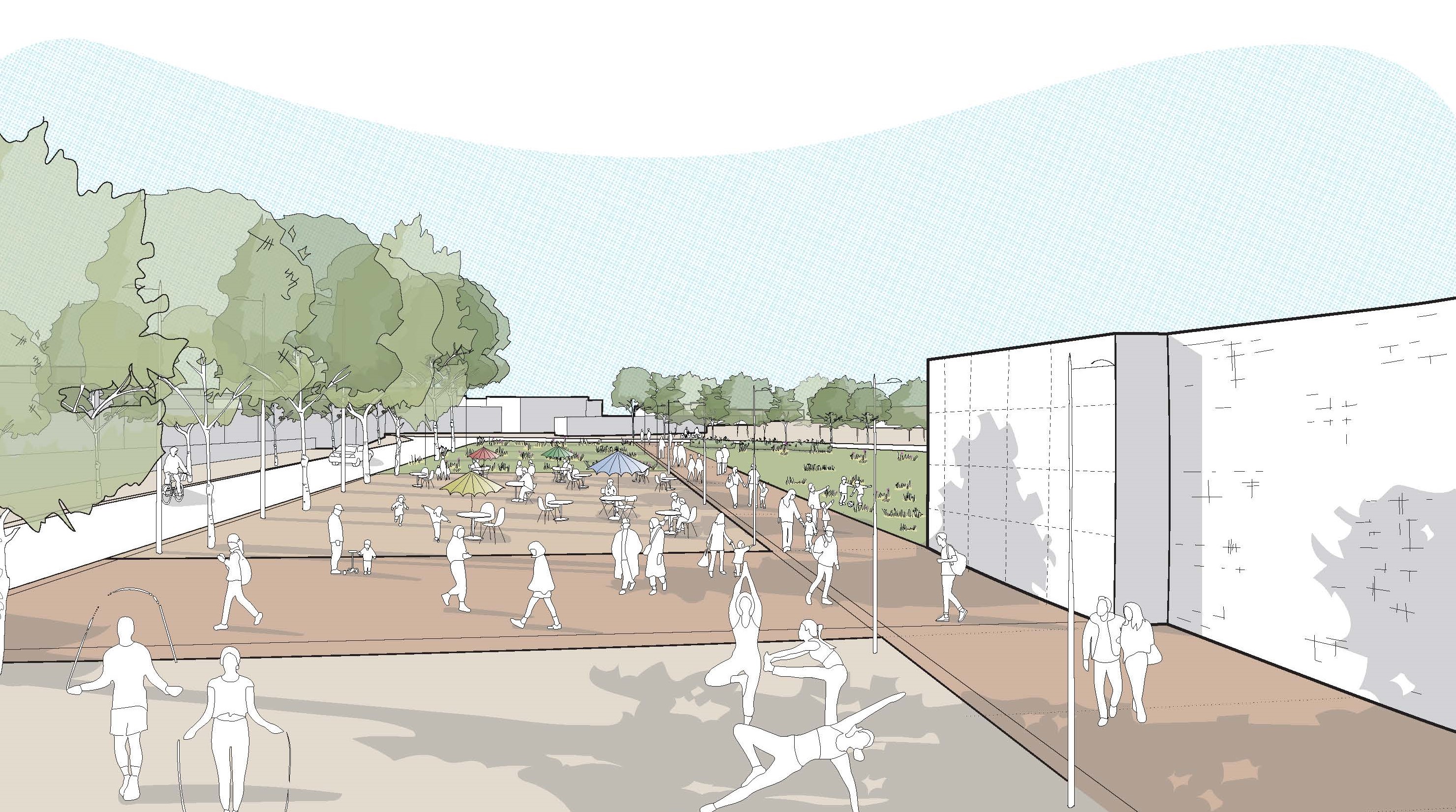 Sheerness Levelling Up Fund Artists Impression of Beachfields Park